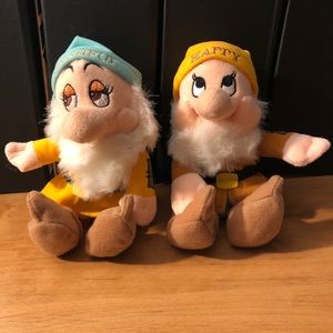 Disney Bean Bag Plush Bashful & Happy New, No Tags